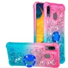 Bling Liquide Sand Diamond Bague Diplasse Quicksand Case de téléphone pour Samsung Galaxy J6 A6 Plus A20