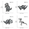 Skull Skull Dinosaur Szkielet Bról Bról Pins 12pcs Zestaw Zabawny zwierzęcy ze stopu farba Emalia Men039s Brawochy Małe ubrania Jewel3080908