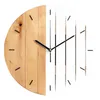 Relógios de Parede DIY Ponteiro Prático Decoração de Casa Quartzo Cor de Quartzo Escritório Industrial estilo relógio de madeira quarto sala de estar bar vintage