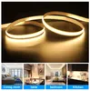 USB Power COB LED Strip Light 320 LEDs High Density FOBCOB Flexible LED Tape RA90 DC 5V LED Ribbon Dimmable Linear Lamp Rope