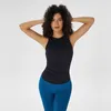 Todas as regatas de amarrar camisas de ioga de cores sólidas colete de arco de sensação nua esportes corrida fitness atlético roupas de ginástica camisetas femininas de treino