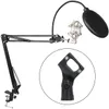 Depusheng NB-35 Supporto per braccio a forbice per microfono e morsetto per montaggio su tavolo Kit di montaggio in metallo per parabrezza filtro NW