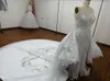 Luksusowy Zroszony Syrenka Suknia Ślubna Odłączane Dubaj Arabskie Sparkly Kryształy Diamenty Suknie Ślubne Vestidos de Novia 2021