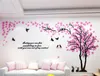 3D Wall Sticker Love Tree Con Bird Rabbit Decalcomanie per parete Soggiorno Decorazione Adesivi murali in acrilico Sfondo TV Wallpaper 201106