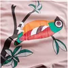 2021 nuova primavera autunno ragazze set di abbigliamento casual cartone animato uccello felpa + pantaloni 2 pezzi set vestito per bambini abiti per bambini