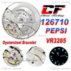 깨끗한 CF GMT VR3285 자동 남성 시계 펩시 레드 블루 세라믹 베젤 904L 스틸 굴 브레이슬릿 슈퍼 에디션 시계 A1