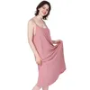 Kadınların Sweetwear Sexy Women Spagetti Strap Nightdress Sleepshirt Sıradan Elastik Pamuk Nightgown Artı Boyut Giyim Homewear 6xl 7xl1