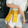 Designer-Womens Waist Bag Fashion Locomotive Multifunctional Designer Leather Fanny Pack Solid Color Small Female Crossbody Chest Bags