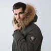 Casaco de inverno hermzi masculino algodão casaco acolchoado parka masculino de guaxinim de pele de inverno grossa jaqueta longa acolchoada estilo russo m4xl 201119