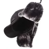 Siloqin الشتاء الرجال غطاء للأذنين قبعة بو تقليد جلدية منفذها القبعات المخملية سميكة دافئة قبعة بيسبول للرجال قبعات التزلج في منتصف العمر Y200110
