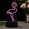 3D LED Gadget Night Light Lamp Acrylic Illusion Base Lamp Colors Changing For Bedroom Child Room Living Shop Cafe Office