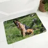 Cushion/Decorative Pillow German Shepherd Dog Floor Mat For Hallway Children Room Non-Slip Decor Pet Animal Doormat Flannel Carpet 40x60cm D