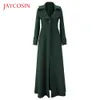 Jaycosin Winter Lapel Slim Womens Coat Trench Jacket Long Parka Overcoat Outwear Polyester Material Knapp Dekoration LJ201202