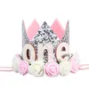 INS 60 stili Baby Birthday Crown Accessori per capelli Fasce per fiori per bambini Fasce per capelli Tiara per feste Kids Princess Glitter6766757
