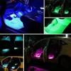 4pcs 36 LED Auto SUV Arredamento interno Atmosfera al neon Atmosfera luce striscia di controllo musicale