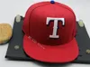 Whole High Quality Men039s Ranger Red Sport Team Fitted Caps on Field Hats Full Closed Design Size 7 Size 8 Fitted Basebal8086406