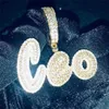 Hip Hop Custom Name Necklace Pendant Combination Diamond Letter Name Pendant Micro Cubic Zirconia Gold Silver Color Cuban Link Cha9702291