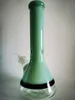 Vintage 12inch Green Glass Bong Water smoking hookah pipe Oil Dab Rigs can put customer logo