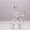 Recycler Oil Rigs Glass Bong Water Pijp Rookpijp waterpijp met gekleurde percolatoren Ingesloten 1 Bowl