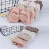 New Solid Color Coral Fleece Soft Bow Headbands Wash Face Headband Women Girls Holder Turban Hairbands Hair Accessories