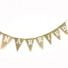 JUST MARRIED Burlap Banner Flag Decoration Rustic Wedding Bridal Shower Bunting Garland Photo Props Party Supplies XBJK2202