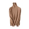 Turtleneck Sweaters Pure Wool Women Style Pullovers Merino Wool Cashmere Sweater For Women Upscale Atmosphere Knit Warm 201225