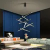 Pendant Lamps Modern Creative Black Dining Room LED Chandelier Nordic Interior Lighting Living Kitchen Lamp Staircase