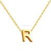 Stainless steel English initial Necklace 26 A Z gold English letter string women necklaces fashion jewelry gift will and sandy gift