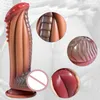 NXY Dildos Consolador De Silicona Suave Para Mujer Pene Con Sensacin Piel Ventosa Manos Libres 220111