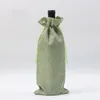 Bolsas de vino de lino cubiertas de botellas de vino a prueba de polvo bolsas de empaque bolsas de champán.