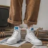 Classique 4 saisons haut de gamme robe de mariée chaussures de soirée mode blanc bottes respirantes hommes baskets en cuir skateboard tendance marées toile mocassins de marche décontractés