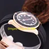 Luxury Watch Rubber Starp Ceramic Bezel Automatic Mechinacal Rose Gold Black Dial Wristwatch Limited Edition Business 42mm Mens WA259A