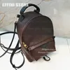 패션 미니 배낭 여성 노안 정품 가죽 갈색 인쇄 배낭 레이디 핸드백 지갑 어린이 백팩 Backbag M41560 M44873