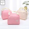 Sac organisateur XZP sacs à déjeuner thermiques frais rose cerise fourre-tout Polyester peau de pêche Portable papillon pratique1