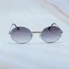 2023 Tasarımcı Gözlük Modeli Lüks Erkekler Moda Sokak Koruyun Vintage Yuvarlak Metal Güneş Gölgeleri Dolgu Reçetesi 0211 Güneş Gözlüğü