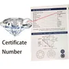 AEAW 1 0ct 3ct 5ct EF rond 18K plaqué or blanc 925 argent Moissanite bague diamant Test réussi bijoux femme petite amie cadeau X22190e