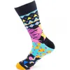 Novelty Men Socks Graphic Combed Cotton Happy Funny Hat Rope Stripe Christmas Gift Adult CyclingSocks Woman Long Sox1