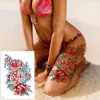 Adesivi tatuaggi impermeabili Bikini Peony Body Art Flower Rose Falso Braccio Tatoo Temporaneo Tatoo