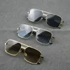 2022 hot selling fashion Square Sunglasses UV400 Women men 2021 Luxury Classic Male Sun Glasses brand metal Sunglasses