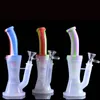 8.5 inches silicone water pipe Hookah Double-filter Food grade portable tobacco smoking rubber tool