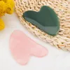 Natural Jade gua sha raschietta massaggio in pietra massaggio rosa al quarzo giada guasha per la pelle di sollevamento della pelle del viso rimozione rimozione della bellezza