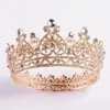 新しいヘッドピースGoldenShield Luxury Crystals Wedding Crown Silver Gold Diamond Princess Queen Bridal Tiara Hair Accessories225E