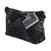 Qui s impression de mode noir amibe sacs de maquillage cosmétique organisateur sac pochettes pour voyage dame pochette femmes sac cosmétique Y200714