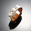 Pulseira de couro estreita de aço inoxidável de alta qualidade para homens e mulheres pulseira de charme pulseira punhos de couro designer de moda bracel8950998