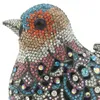 Boutique De FGG Pochette da sera in cristallo da donna a forma di uccello multicolore per borse e borsette da festa di nozze 220211