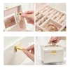 Jewelry Box Drawer Organizers Portable Dressing Table Makeup Earring Ring Necklace With Mirror Watch Storage LJ200812