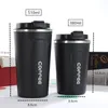 Double tasse à café en acier inoxydable épaissie grande voiture thermos tasse voyage thermo tasse thermosmug pour cadeaux 510 / 380ml thermos fiole LJ201221