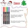 12 cores esboço metálico glitter colorido diy álbum scrapbooking marcador caneta para o desenho de Natal pintura conjunto 201222