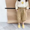 봄 여름 소녀 캐주얼 격자 무늬 얇은 바지 2020 키즈 코튼 2 색 안티 모기 바지 9 팬츠 LJ201019