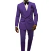 Vit Män Bröllop Tuxedos Sjal Lapel Groom Suits Blazer 2 Piece Dobby Prom Party Dinner Jacket Totle Custom Made (Jacket + Pants + Bow)